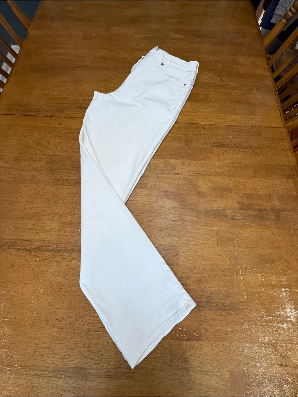 J. Crew Mid-Rise Straight-Leg White Women's Jeans 33